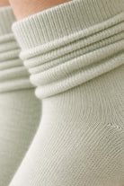 Chaussettes Premium Soft Touch en Coton Pur - Menthe vue de face — Yuko B.