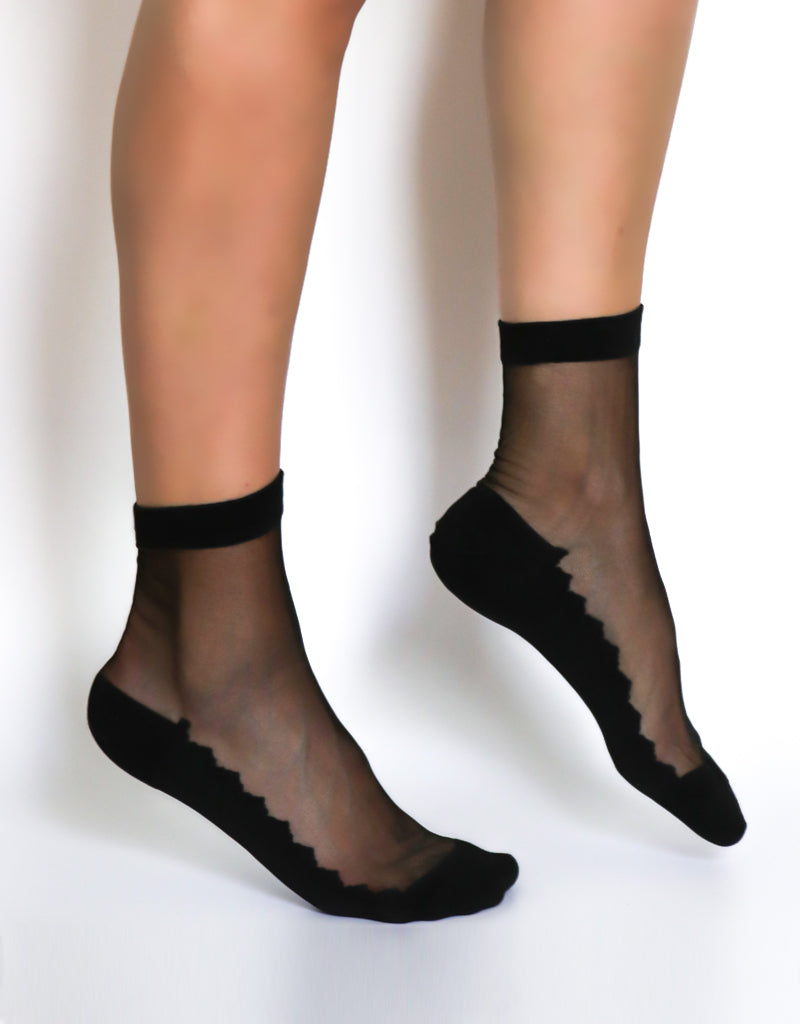 Chaussettes en voile transparant resistant - Be a Queen - Black - Yuko B.