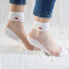 Chaussettes en voile resistant - Be my Valentine - White - Yuko B.