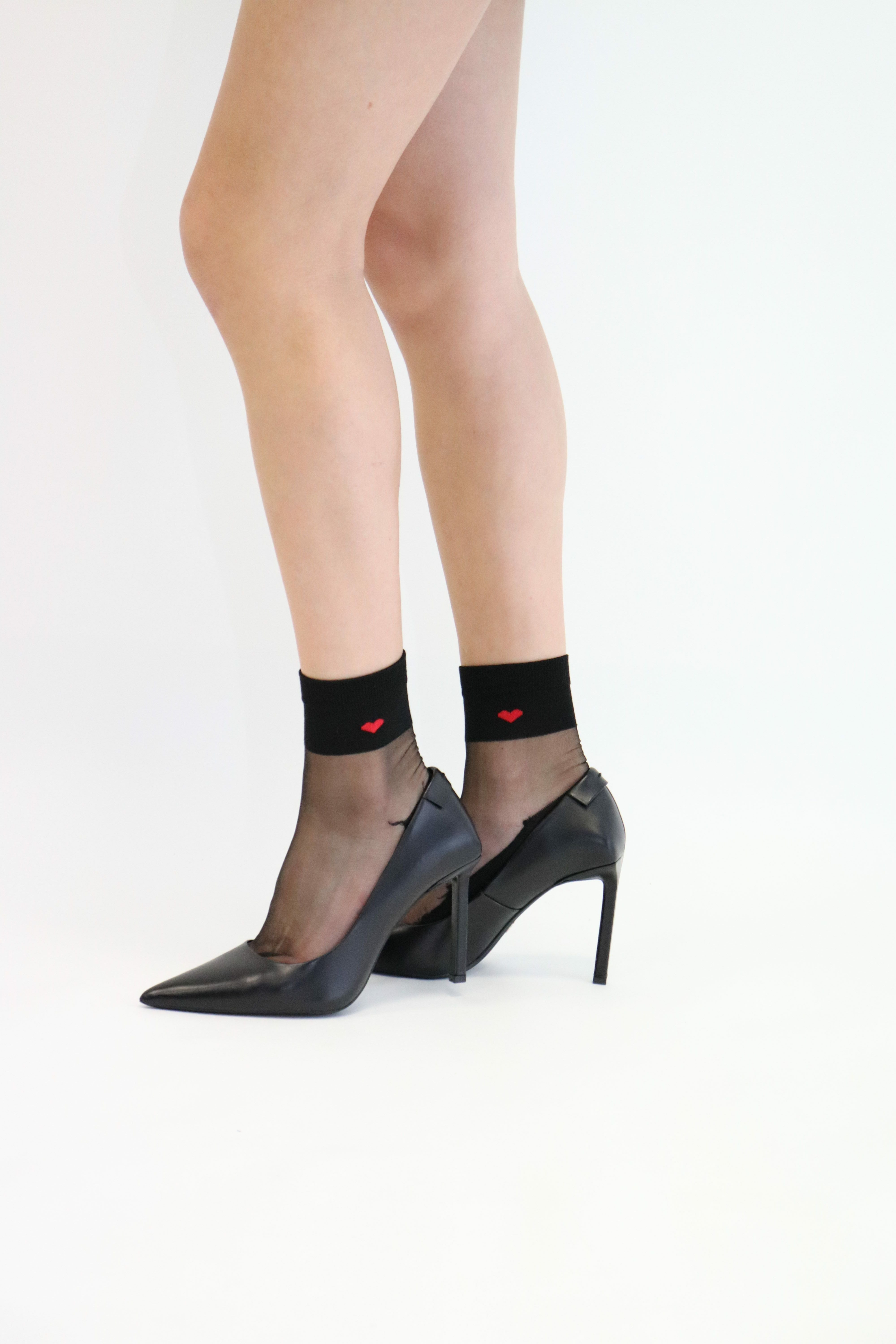 Chaussettes Chaussettes en voile resistant - Be my Valentine - Black - Yuko B.