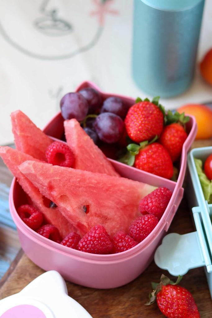 Boite à gouter - Lunchbox hemetique & sans BPA - Chouette Rose - Yuko B.