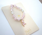 Bracelet de perles roses pour enfants - Biche - Yuko B.