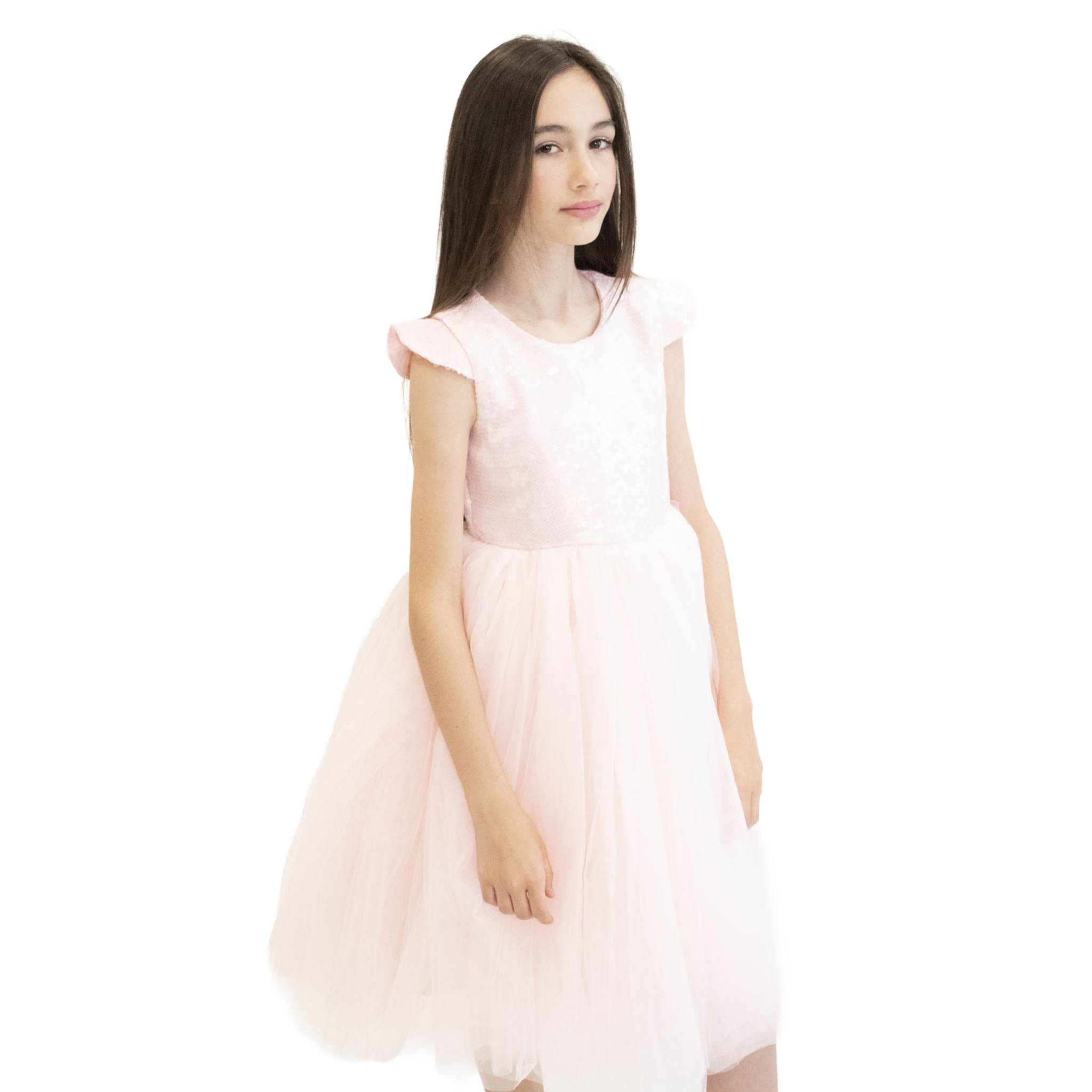 Robe de cérémonie FIONA Rose - Taille 150cm (9/10 ans) — Yuko B.