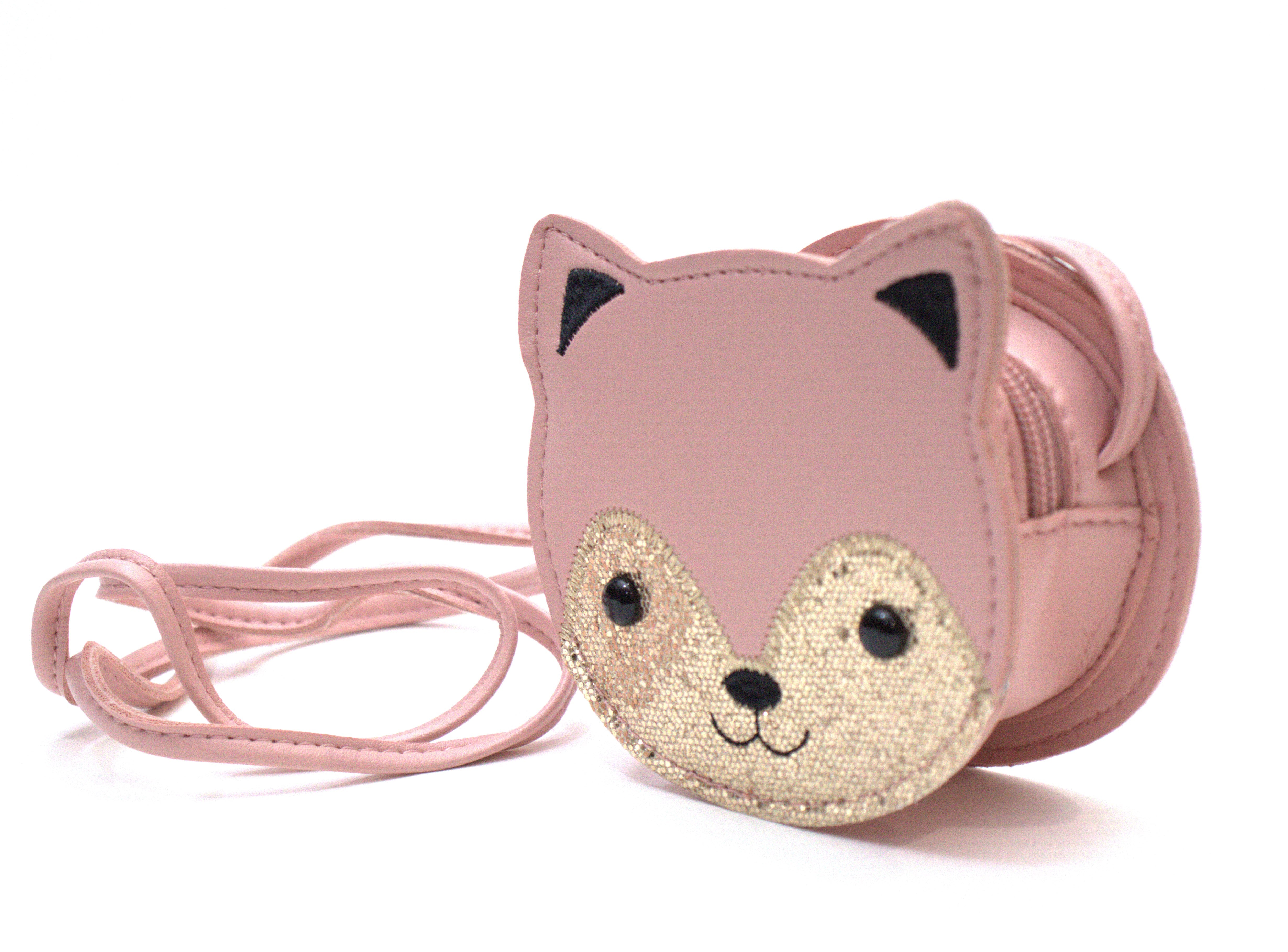 Sac bandoulière enfant - Gaspard le chaton Rose - Yuko B.