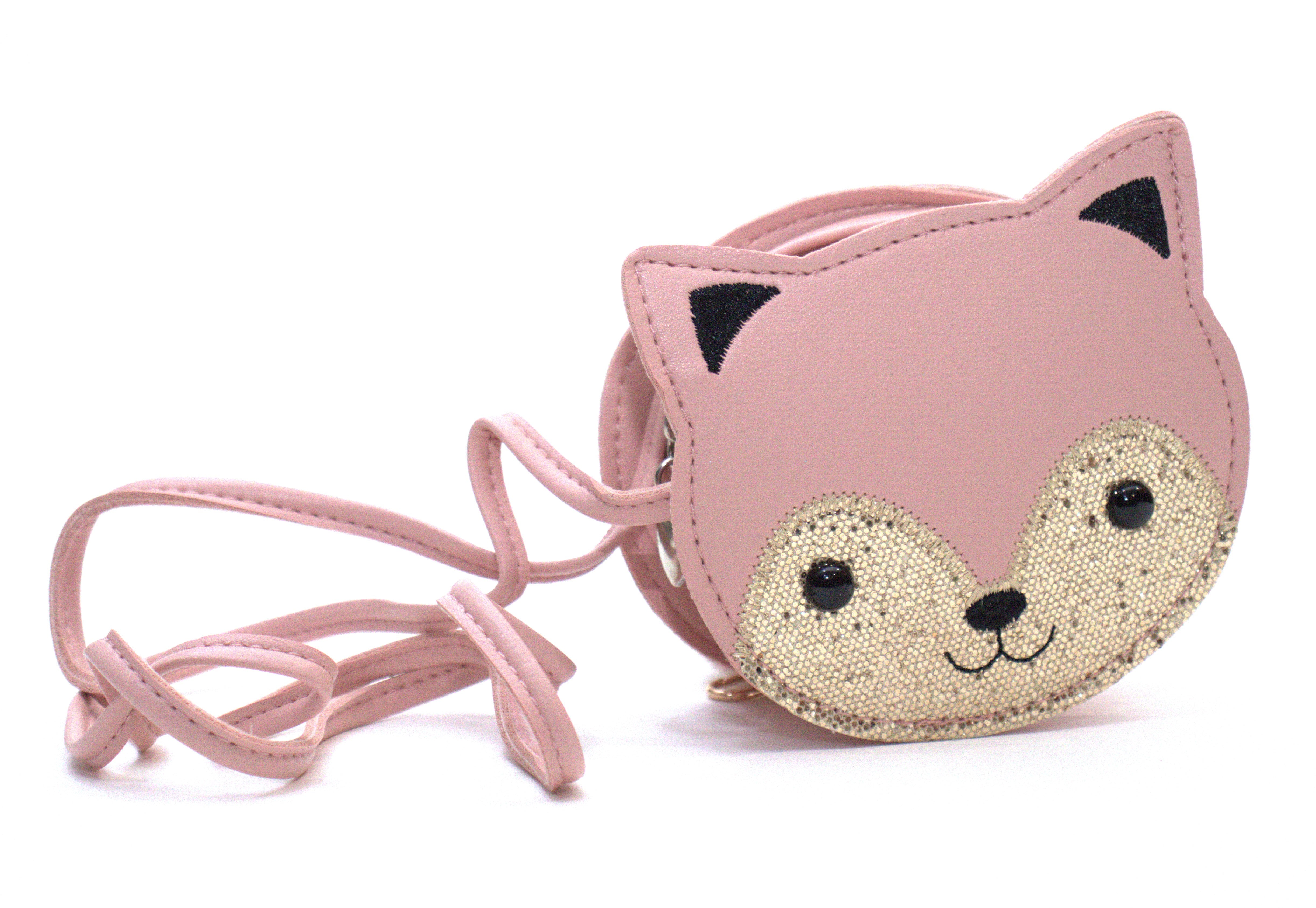 Sac bandoulière enfant - Gaspard le chaton Rose - Yuko B.