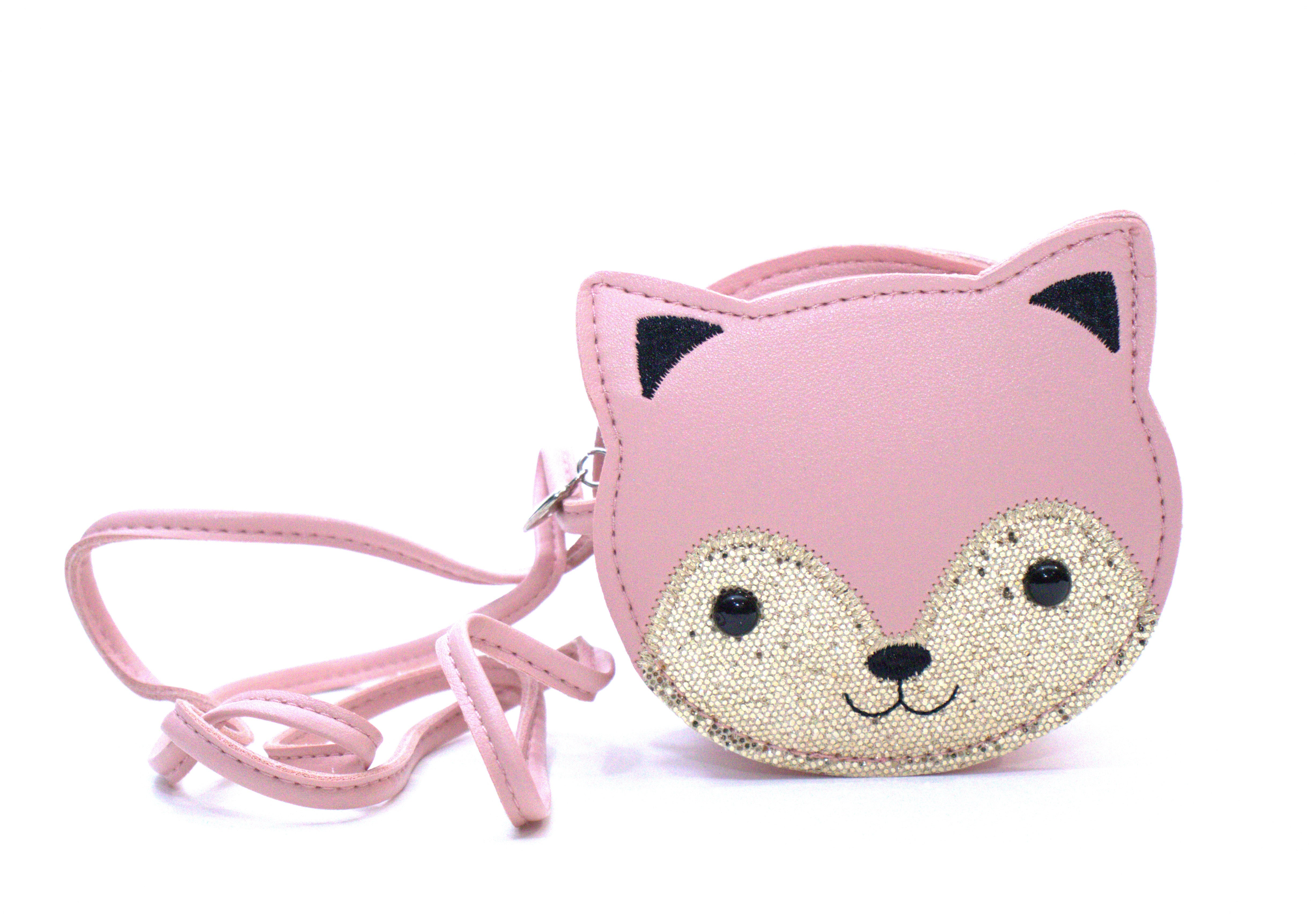 Sac bandoulière enfant - Gaspard le chaton Rose - Yuko B.