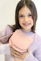 Sac bandoulière enfant - Mina le chat minimaliste Rose - Yuko B.