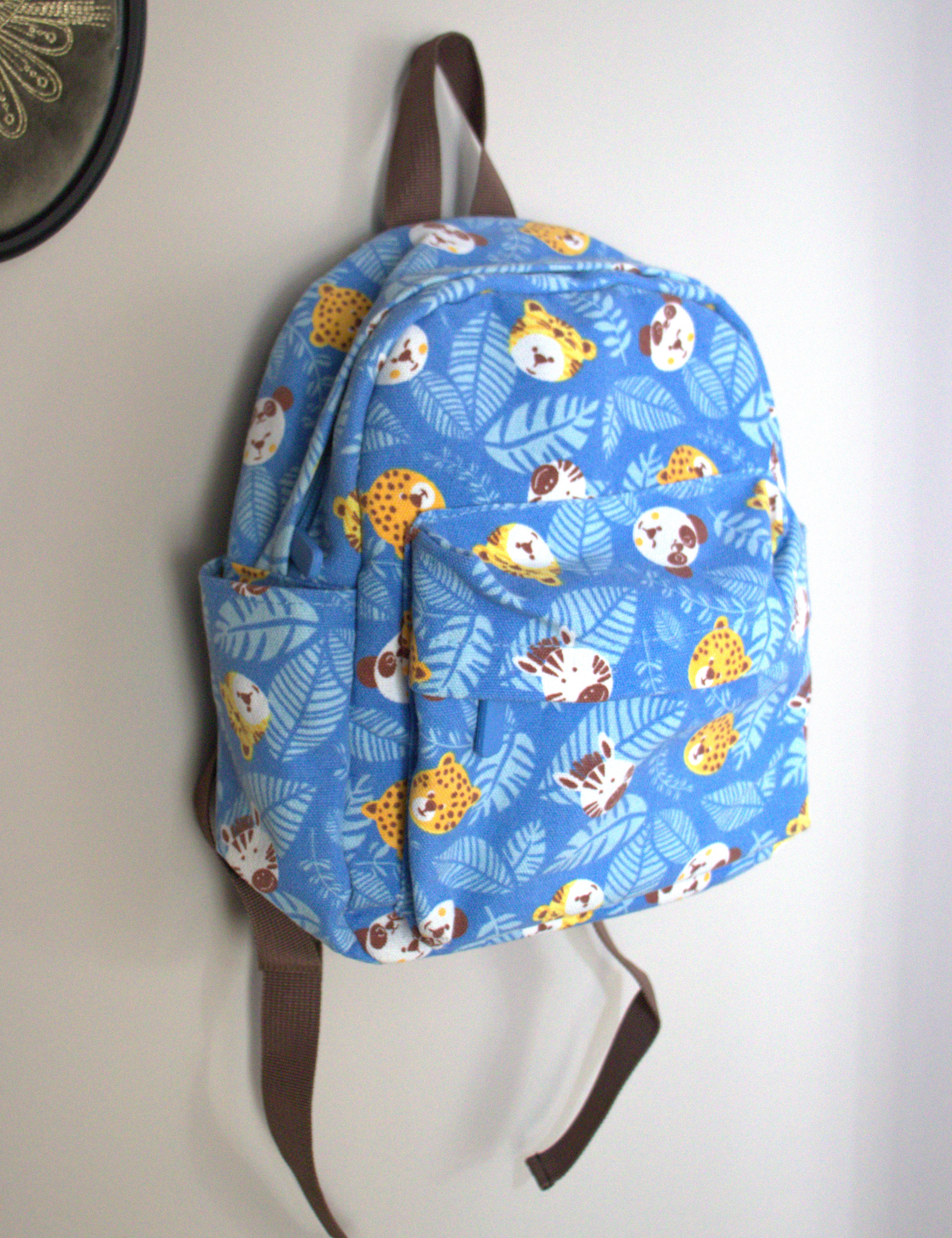 Sac à dos mode pour enfant - Jungle Carnival Bleu - Yuko B.