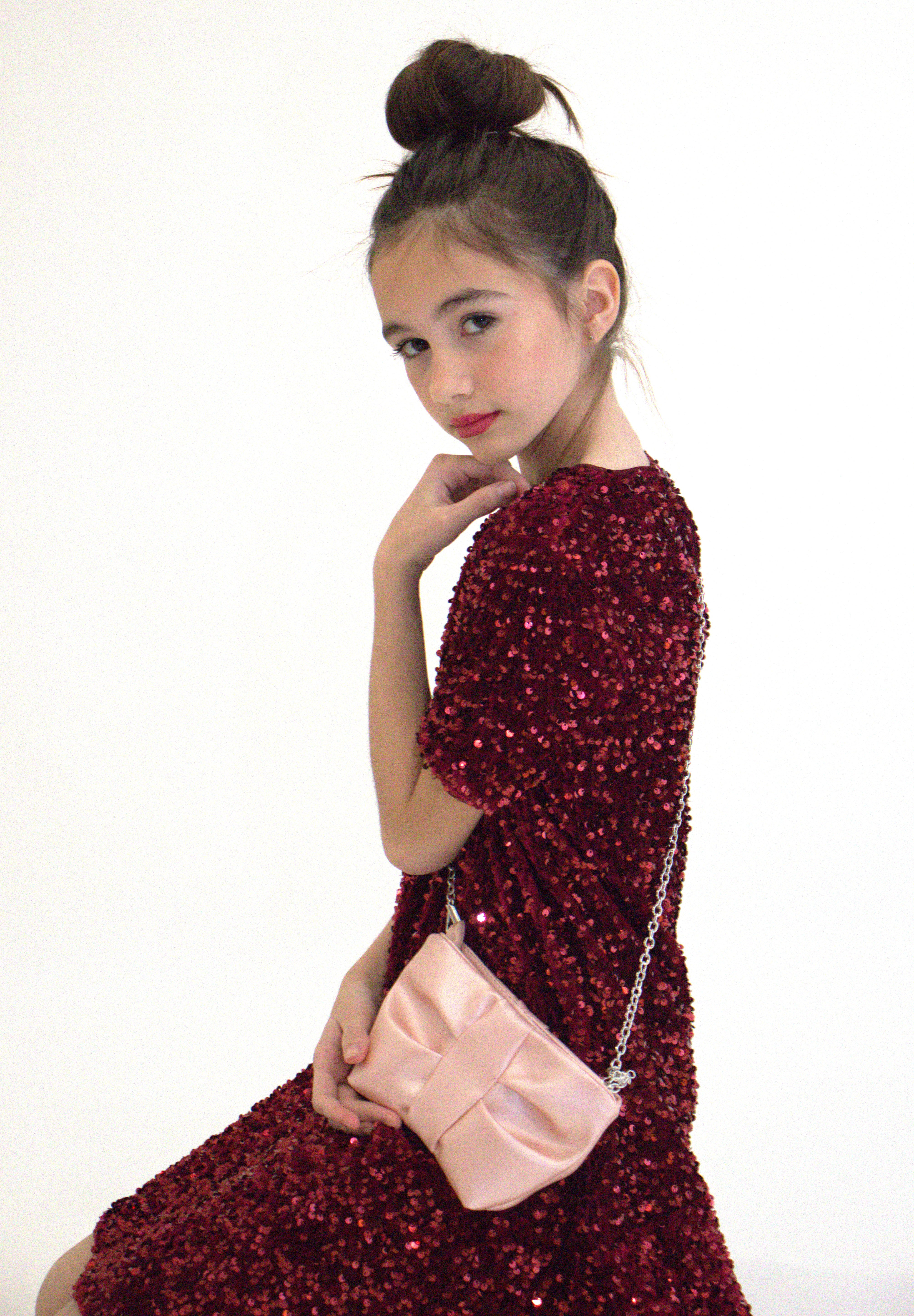 Sac bandoulière enfant - Moon - Rose doux - Yuko B.