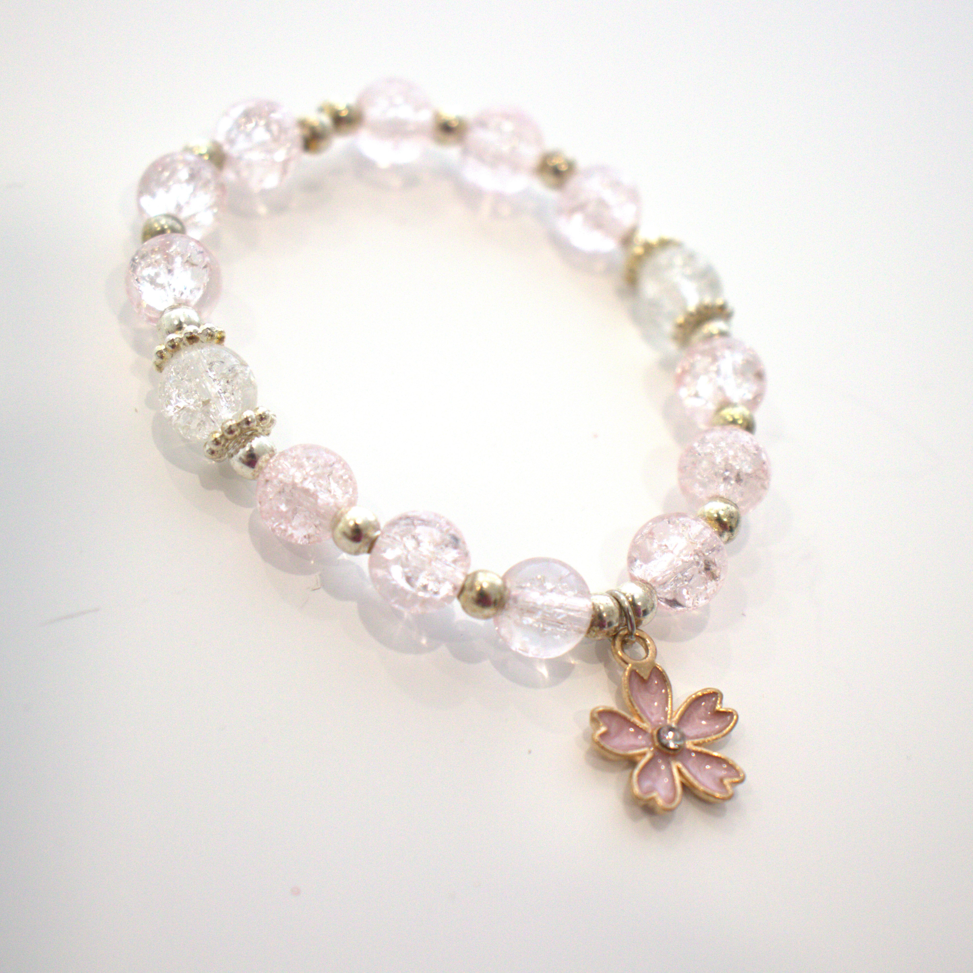 Bracelet de perles - Pivoine rose - Yuko B.