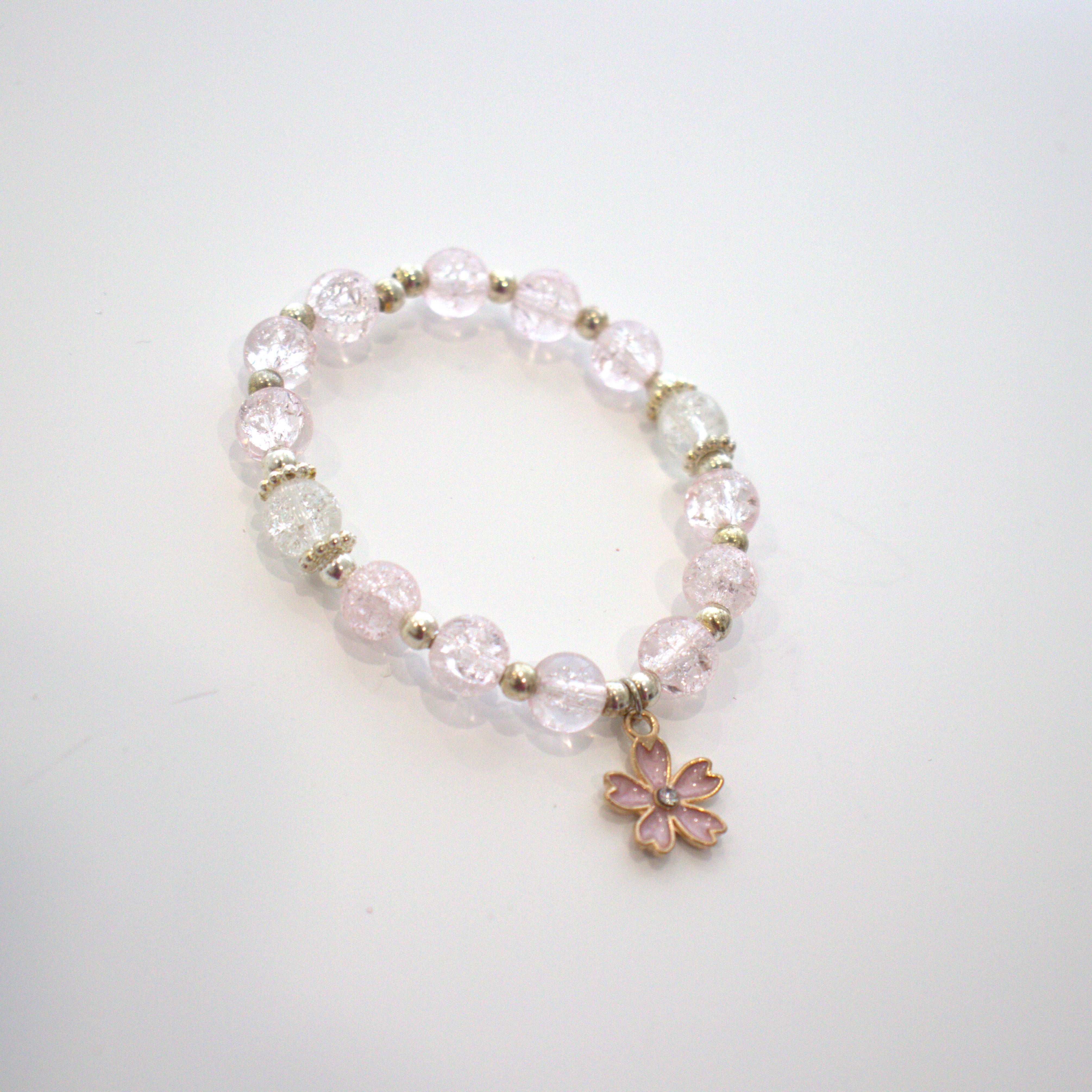 Bracelet de perles - Pivoine rose - Yuko B.