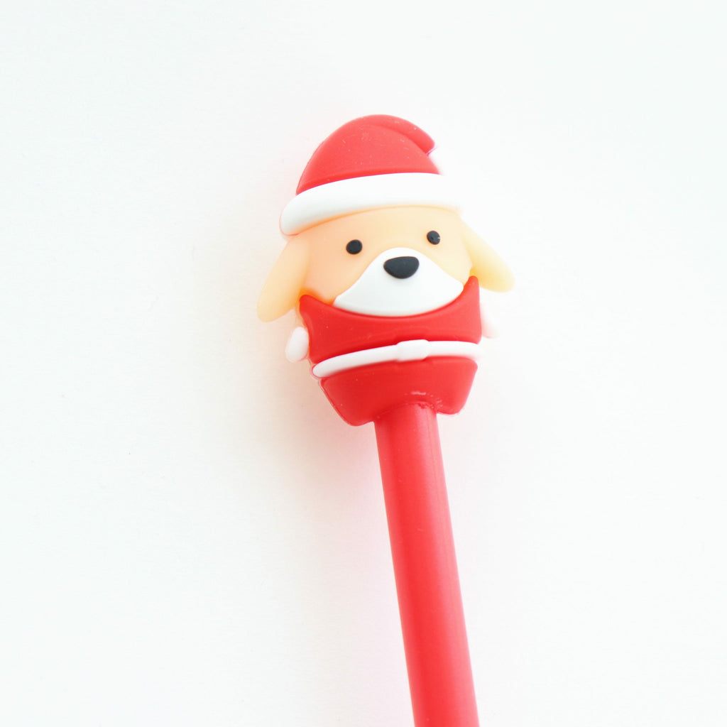 Stylo fantaisie thème Noel - Petit chien rouge