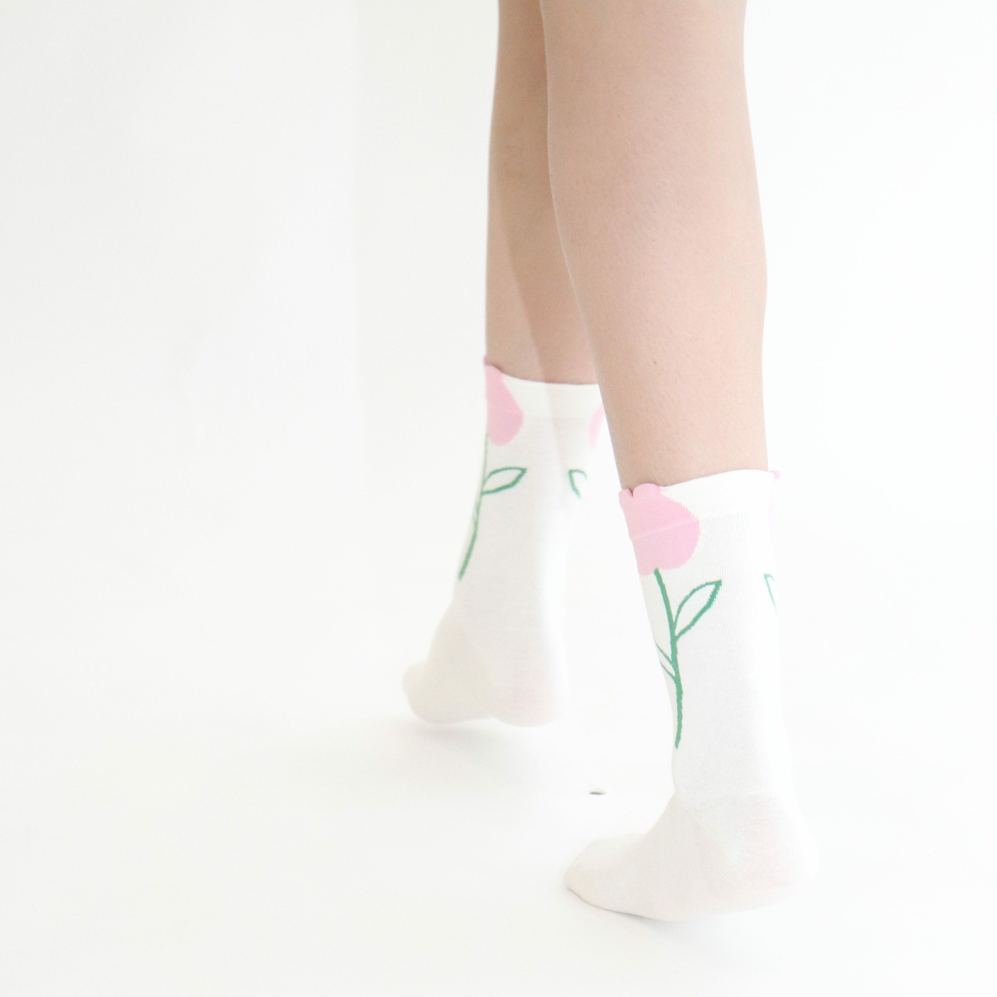 Chaussettes en Coton doux - Rose - Yuko B.