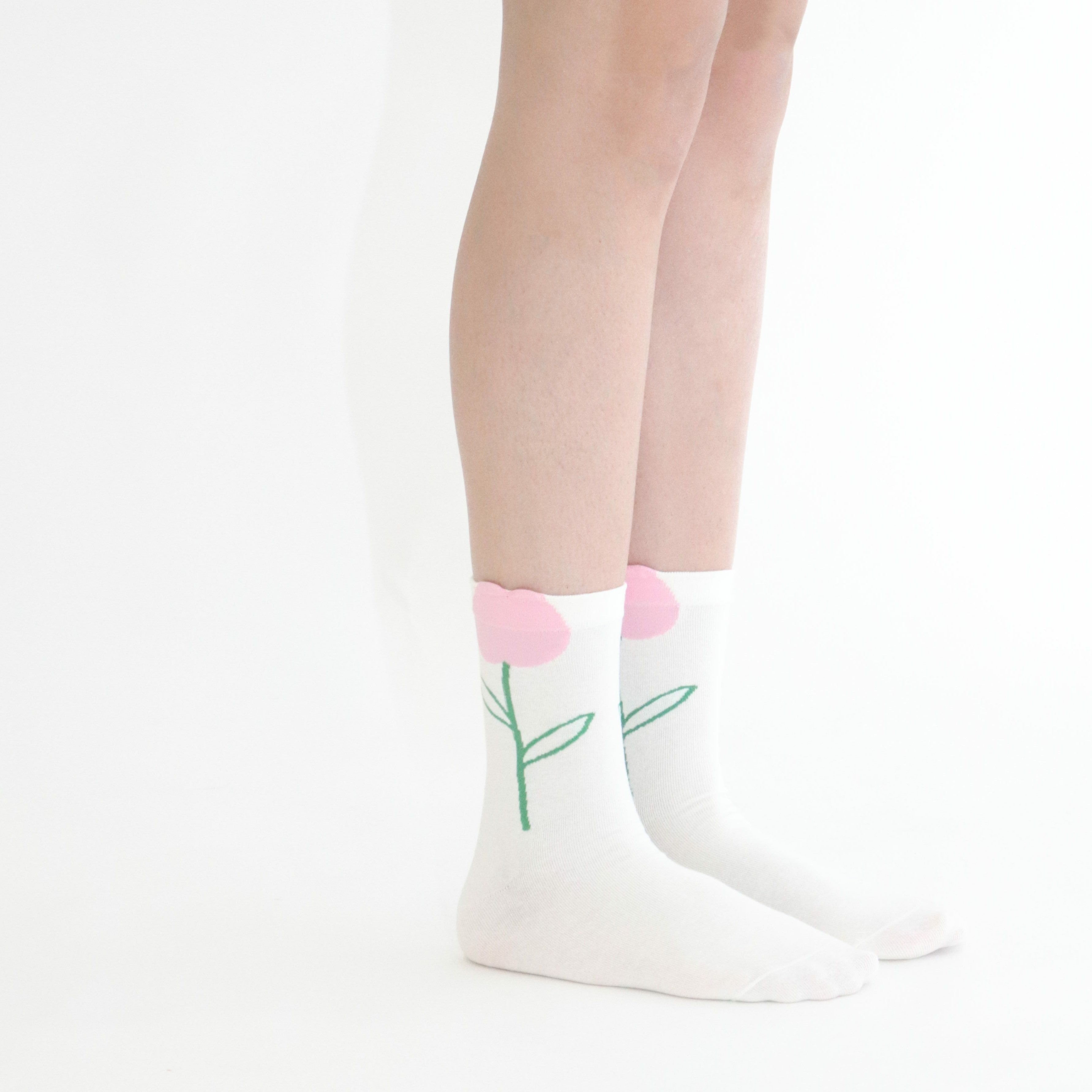 Chaussettes en Coton doux - Rose - Yuko B.