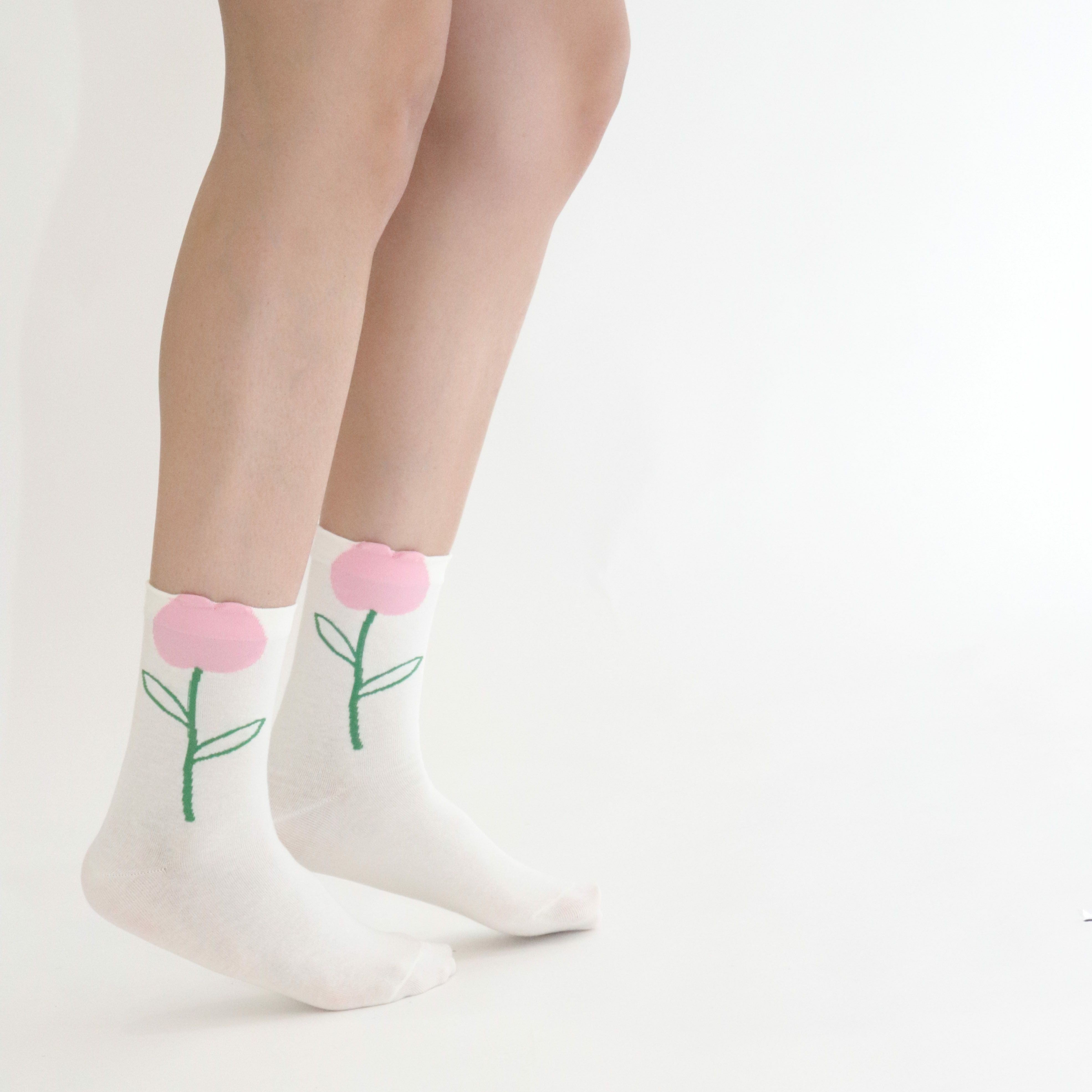 Chaussettes en Coton doux - Rose - Yuko B.