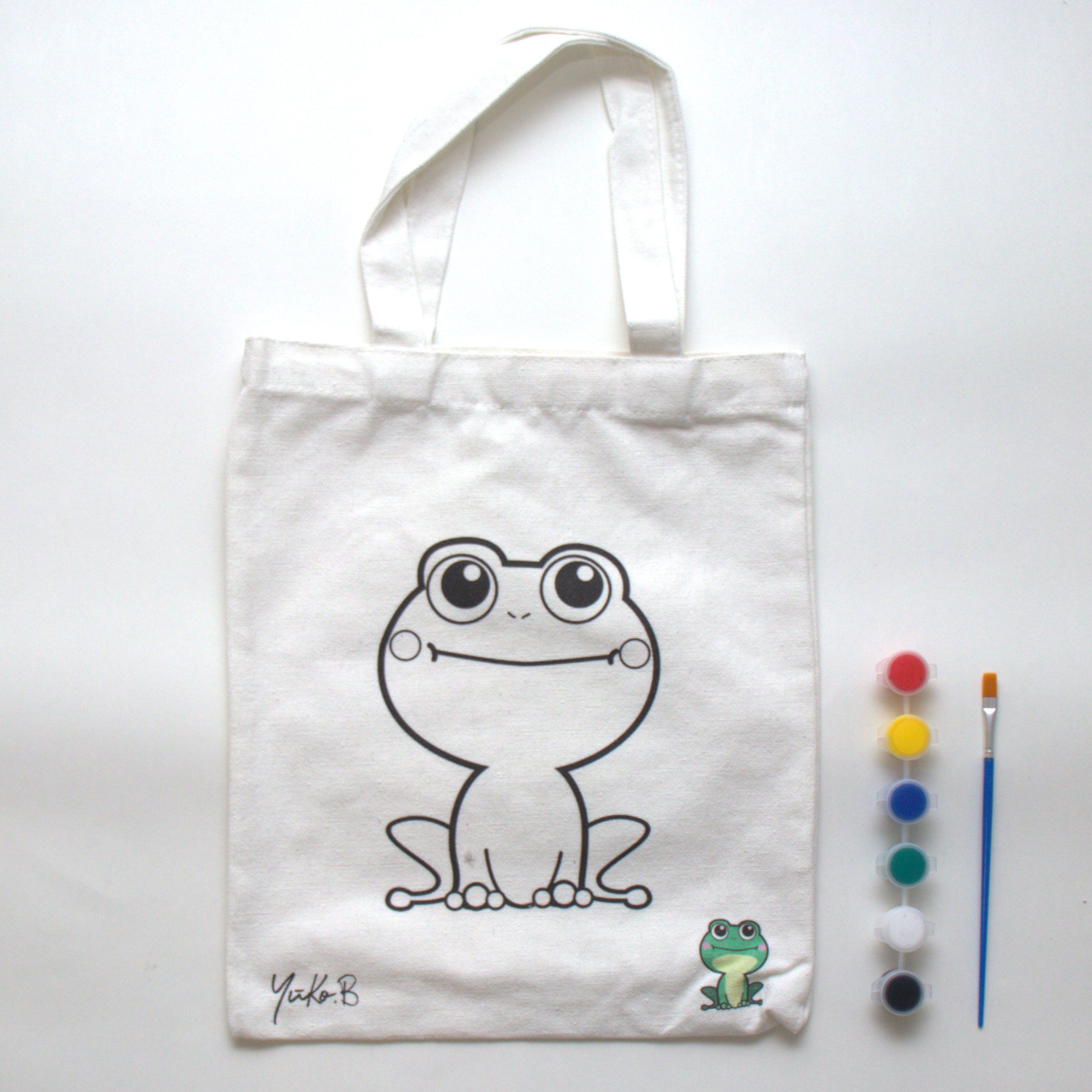 Totebag à peindre - Grenouille - Kits de loisirs créatifs - Yuko B.