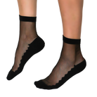 Chaussettes en voile transparent resistant - Be a Queen - Black — Yuko B.