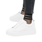 Chaussettes en voile transparent resistant - Be a Neo Queen - Black vue de face — Yuko B.