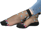 Chaussettes en voile resistant - Be Flowers - Black — Yuko B.