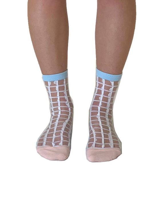 Chaussettes en voile resistant - Eve - White — Yuko B.