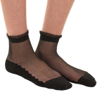 Shine - Noir - La chaussette femme en voile ultra-résistant vue de face — Yuko B.