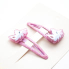 Duo Barrettes Premium Enfant - Sparkle Licornes Etincelantes vue de côté — Yuko B.