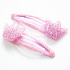 Duo Barrettes Premium Enfant - Sparkle Royal Pink — accessoire enfant Yuko B.