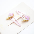 Duo Barrettes Premium Enfant - Sparkle Petites Glaces Damour ouvert — Yuko B.