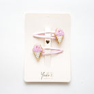 Duo Barrettes Premium Enfant - Sparkle Petites Glaces Damour — accessoire enfant Yuko B.