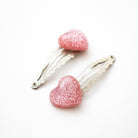 Duo Barrettes Premium Enfant - Sparkle Eclats de Coeurs vue de côté — Yuko B.