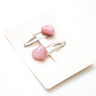 Duo Barrettes Premium Enfant - Sparkle Eclats de Coeurs zoom matière — Yuko B.
