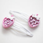 Duo Barrettes Premium Enfant - Sparkle Eclats de Fraises — accessoire enfant Yuko B.