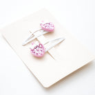 Duo Barrettes Premium Enfant - Sparkle Eclats de Fraises ouvert — Yuko B.