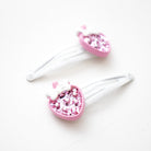 Duo Barrettes Premium Enfant - Sparkle Eclats de Fraises — accessoire enfant Yuko B.