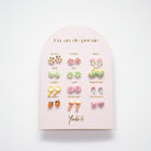 Boucles d'oreilles - Un an de Poésie Petites Exploratrices vue de face — Yuko B.