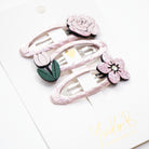 Trio Barrettes Premium Enfant - Fleurs détail — Yuko B.