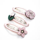 Trio Barrettes Premium Enfant - Fleurs lifestyle — enfant Yuko B.