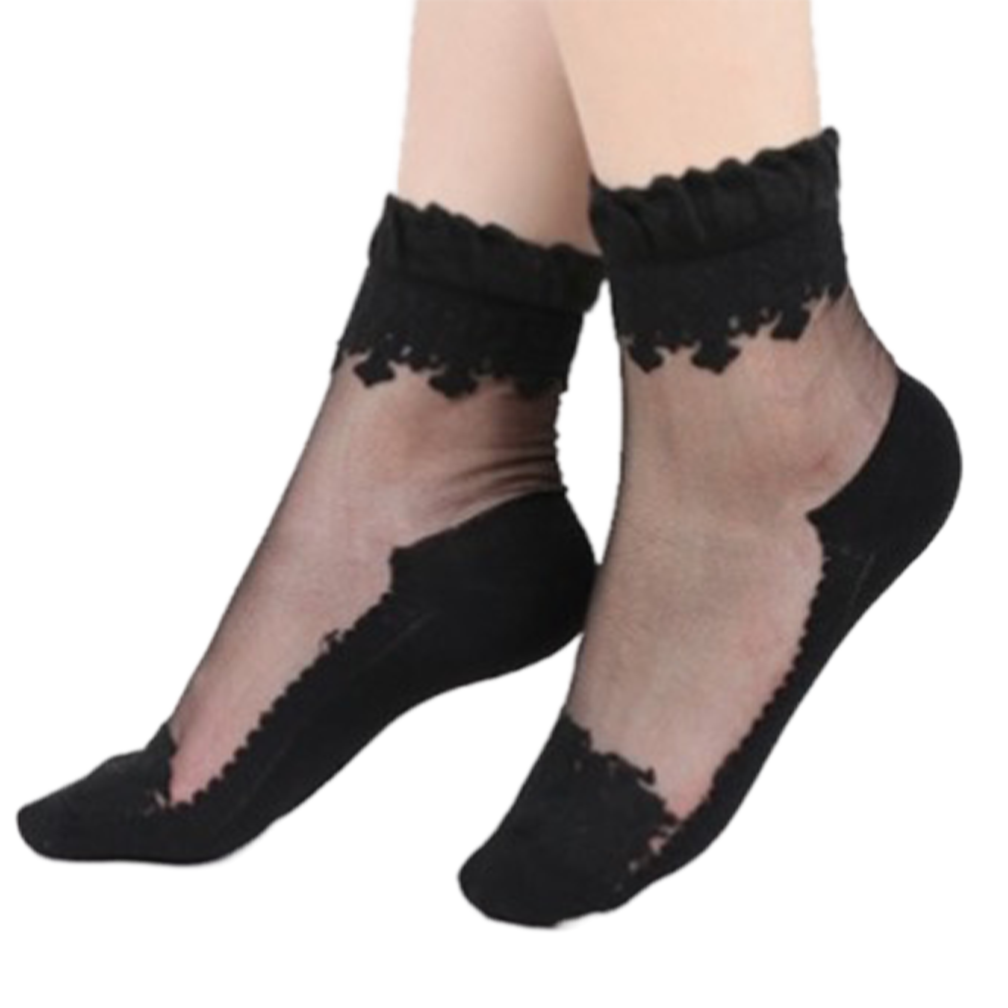 DIVA - Noir - La chaussette femme en voile ultra-résistant — Yuko B.