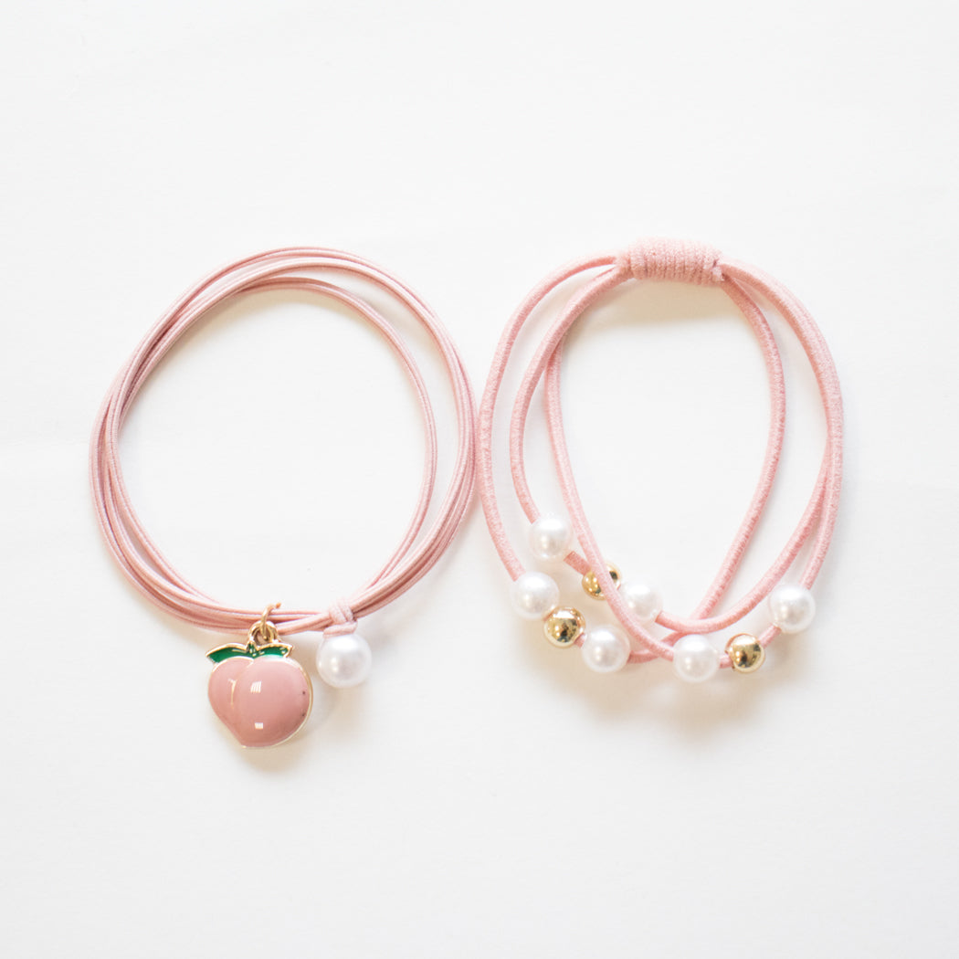 Élastiques cheveux + bracelets - Peach and cream bands - Yuko B.