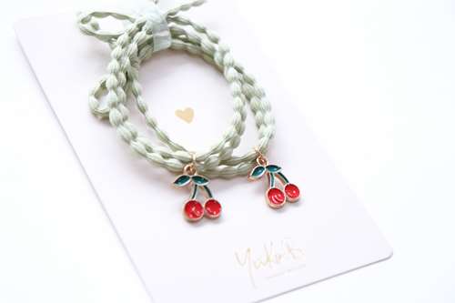 Elastiques Cheveux Bracelet - Cherries - Yuko B.