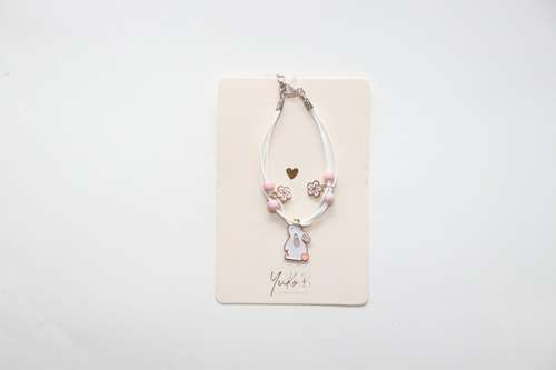 Bracelet en cordon pour enfants - Lapin Panpan - Yuko B.