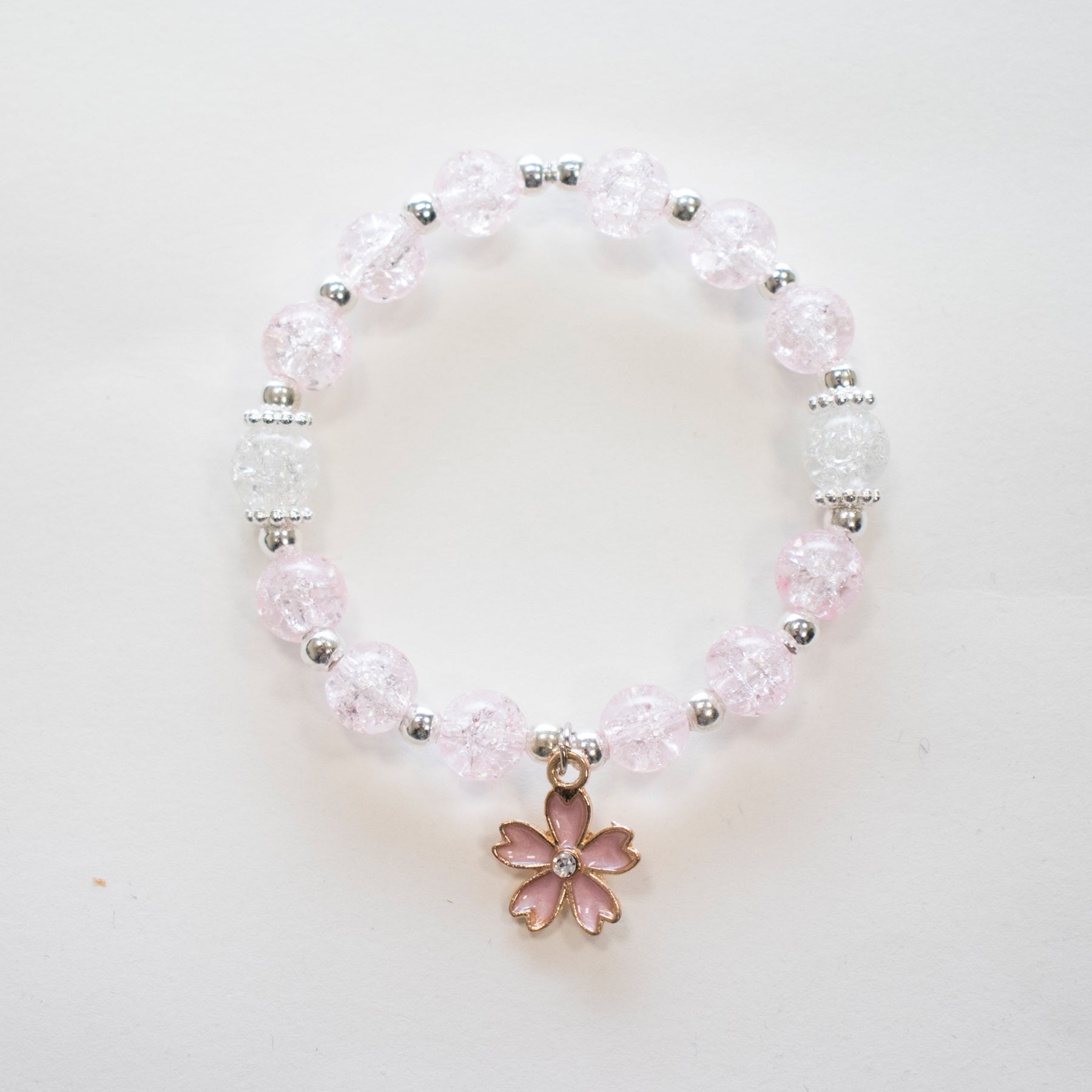 Bracelet de perles - Pivoine rose - Yuko B.