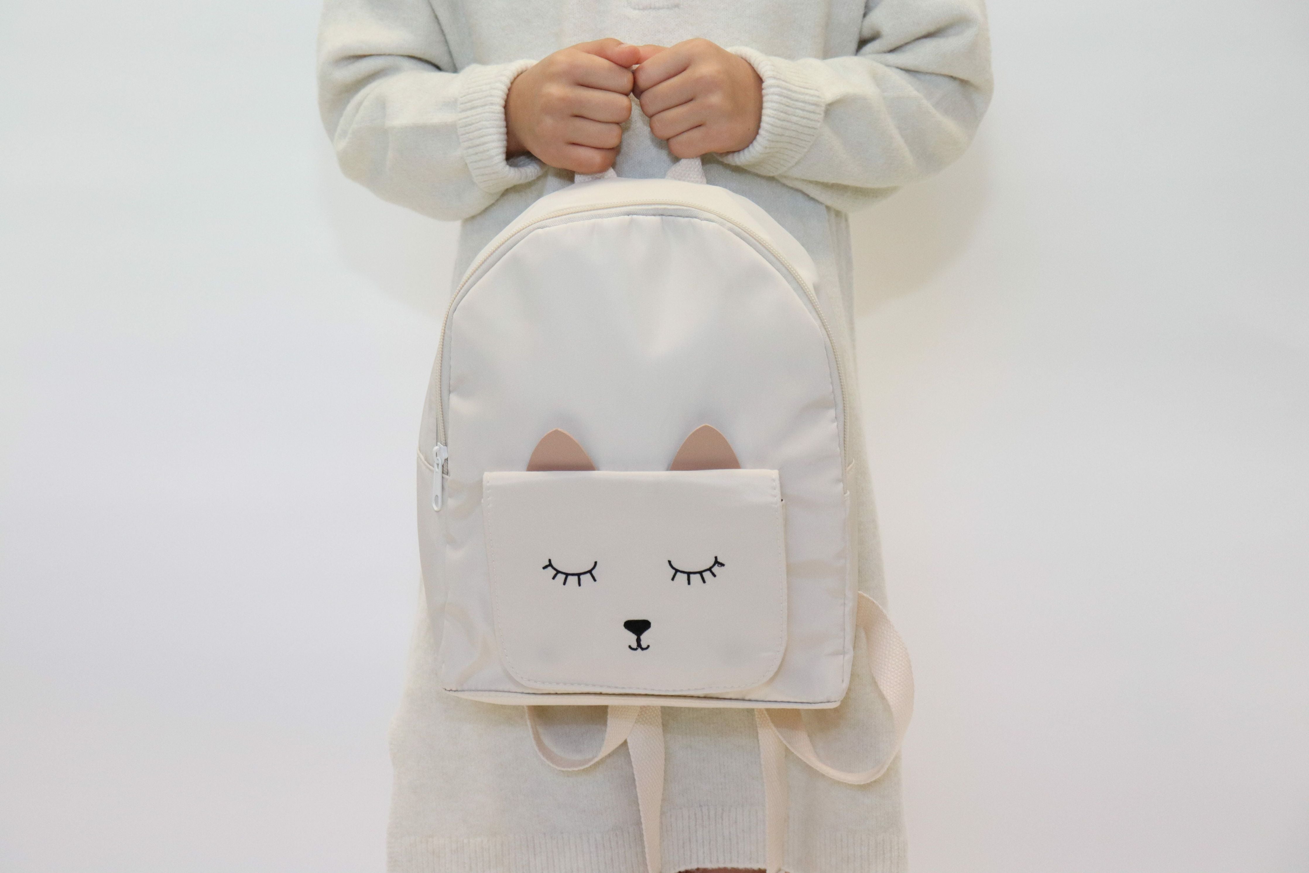 Sac à dos mode animaux pour enfant "petit chaton" MINA - Beige - Yuko B.