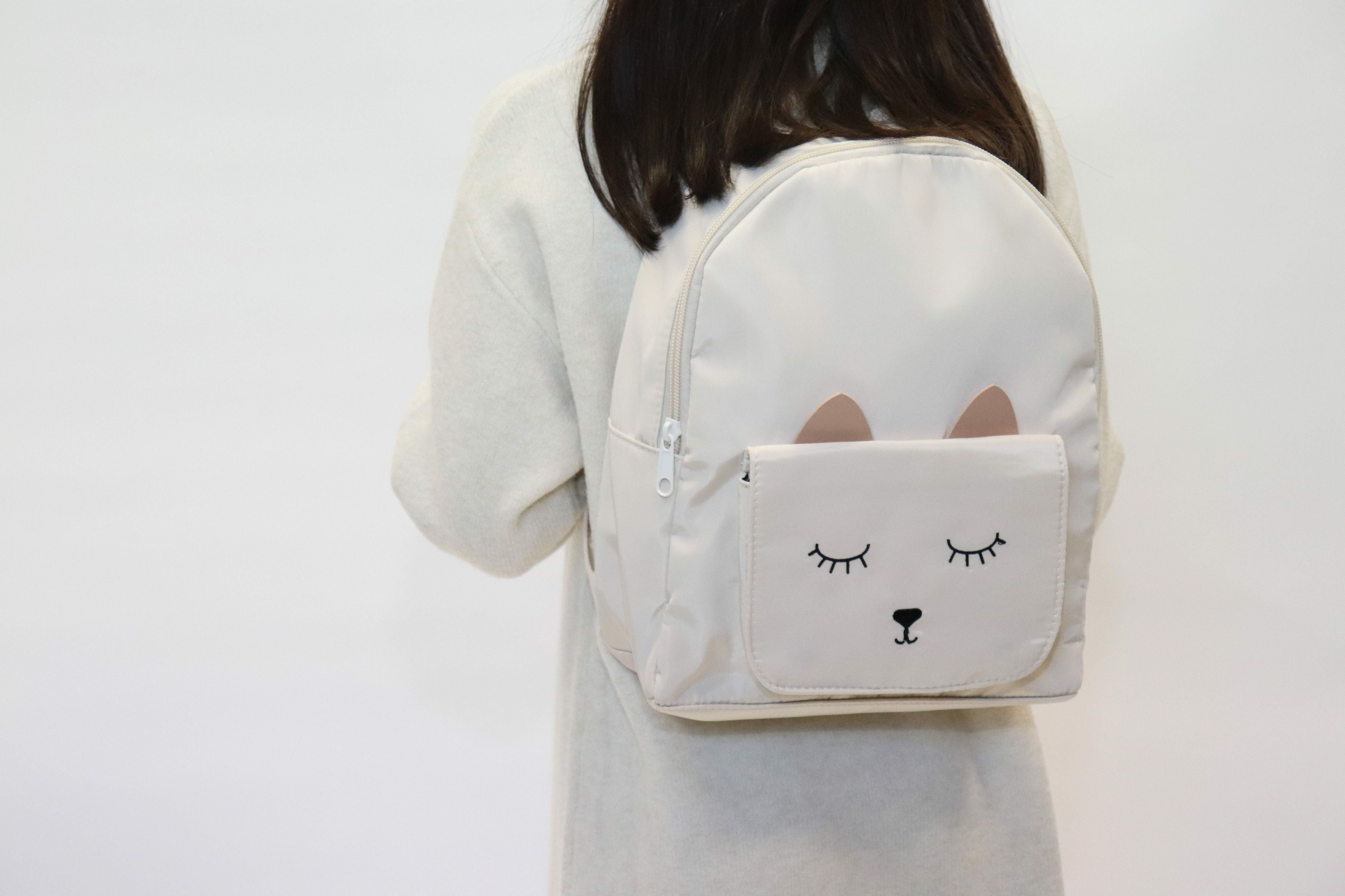 Sac à dos mode animaux pour enfant "petit chaton" MINA - Beige - Yuko B.