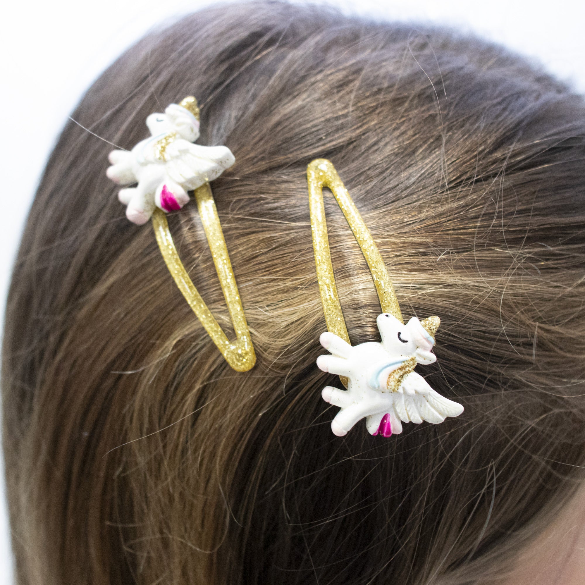 Barrettes à cheveux - Licornes dorées Steller - Yuko B.