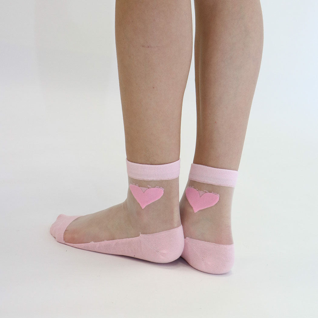 Chaussettes en voile resistant - Amour - Yuko B.