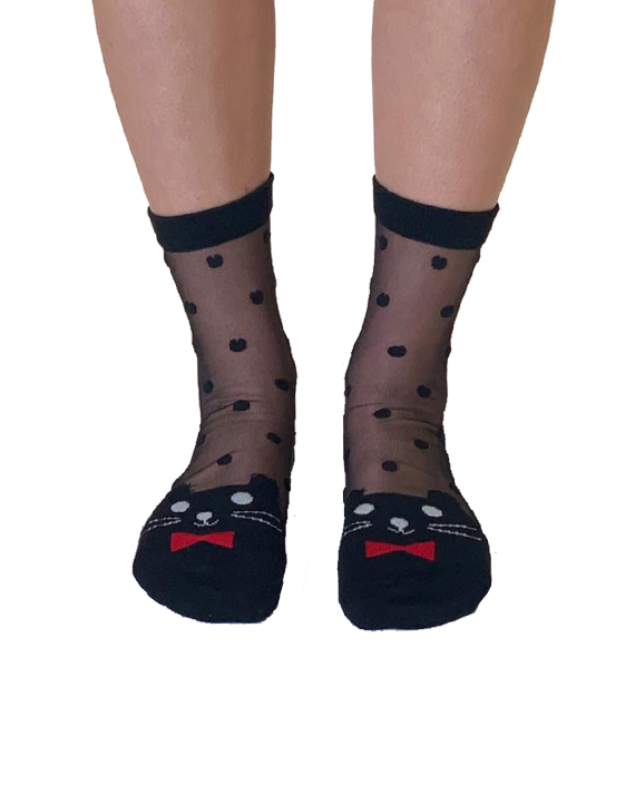 Chaussettes en voile résistant - Be a Cat - Black - Yuko B.