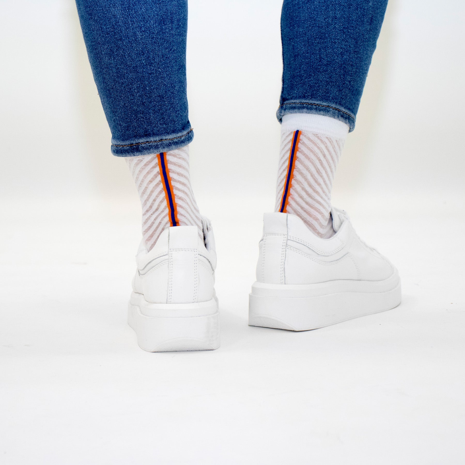 Chaussettes en voile resistant - Be Trendy - White - Yuko B.