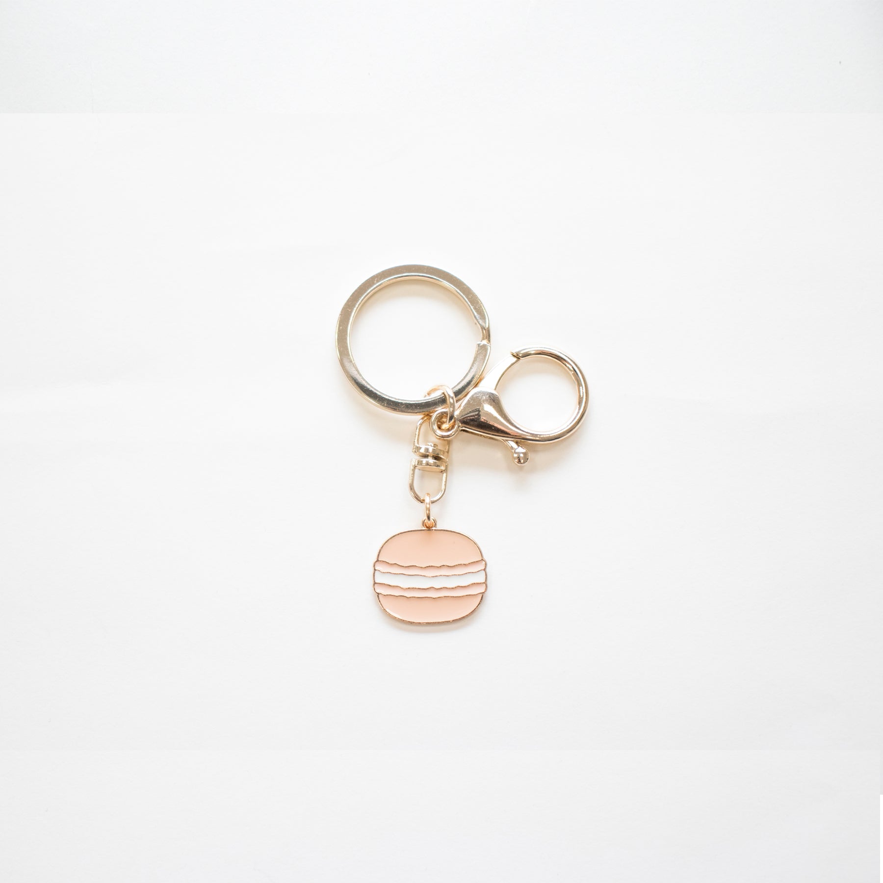 Porte-clefs- Macaron - rose - Yuko B.