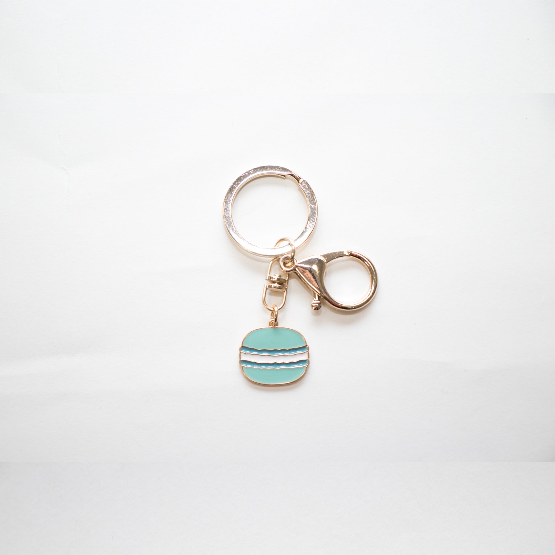 Porte-clefs- Macaron bleu - Yuko B.